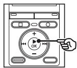 OLYMPUS VN-731 PC - Appuyez sur la touche OK. - 1