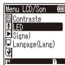 OLYMPUS VN-732PC - Appuyez sur la touche + / - pour selectionner I'elément de configuration souhaite. - 2