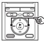 OLYMPUS VN-733 PC - Appuyez sur la touche▶l ou l▲ pour régler le niveau d'activation vocal. - 1