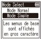 OLYMPUS VN-733 PC - Appuyez sur la touche + / - pour modifier le mode. - 2