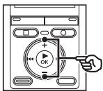 OLYMPUS VN-733 PC - Appuyez sur la touche + / - - 1