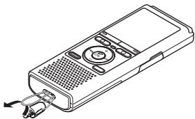 OLYMPUS VN-733 PC - Fixez une courroie à l'enregistreur vocal. - 1