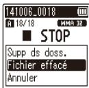 OLYMPUS WS-833 - Suppression de fichiers - 4