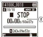 OLYMPUS WS-833 - Appuyez sur la touche STOP ( ) lorsque vous souhaitez arrêter l'enregistrement. - 2