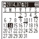 OLYMPUS WS-833 - Utilisation de la fonction Recherche par calendrier pour trouver un fichier - 3