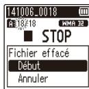 OLYMPUS WS-833 - Suppression de fichiers - 8
