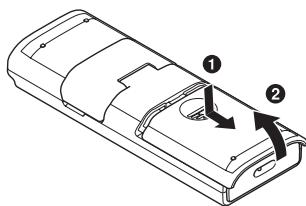 OLYMPUS WS-833 - Insertion de la pile - 1