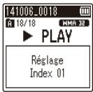 OLYMPUS WS-833 - Suppression d'une marque d'index/temporaire - 2