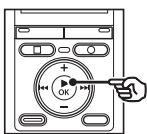 OLYMPUS WS-833 - Appuyez sur la touche OK pour sauvegarder le paramètre. - 1