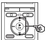OLYMPUS WS-833 - Appuyez sur la touche + / - pour sélectionner l'onglet contenant l'élément que vous souhaitez paramétrer. - 1