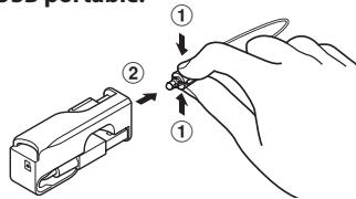 OLYMPUS WS-833 - Retirez une courroie du câble USB portable. - 1