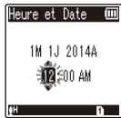 OLYMPUS WS-833 - Réglage de l'heure et de la date - 2