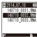 OLYMPUS WS-833 - Utilisation de la fonction Recherche par calendrier pour trouver un fichier - 7