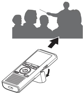 OLYMPUS WS-833 - Dirigez le microphone intégré en direction du son à enregistrer. - 1