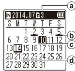 OLYMPUS WS-833 - Utilisation de la fonction Recherche par calendrier pour trouver un fichier - 5