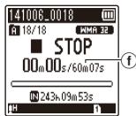 OLYMPUS WS 833 - Appuyez sur la touche STOP ( ) lorsque vous souhaitez arrêté l'enregistrement. - 2