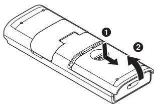 OLYMPUS WS 833 - Insertion de la pile - 1