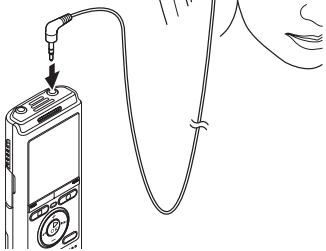 OLYMPUS WS 833 - Branchez un microphone externe dans la prise MIC de l'enregistreur vocal. - 2