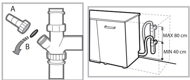 INDESIT DISR16M19AEU - A leeresztócső bekötésé - 1