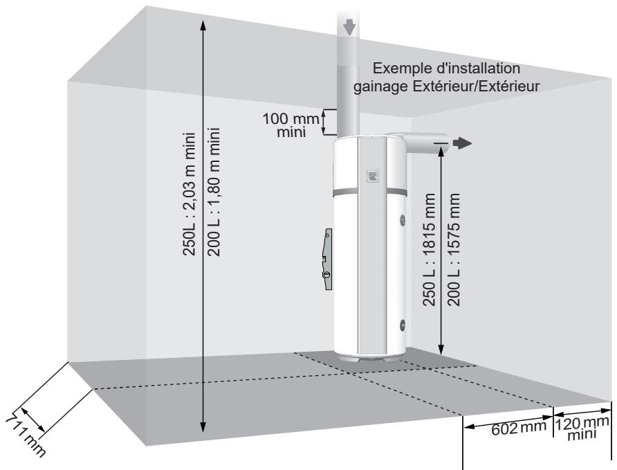THERMOR AEROMAX SPLIT VS - Installation en configuration gainage extérieur/extérieur - 1