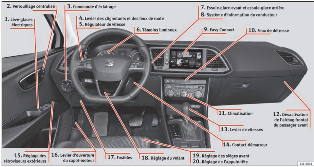 SEAT LEON 2020 - Vue intérieure (guide gauche) - 1