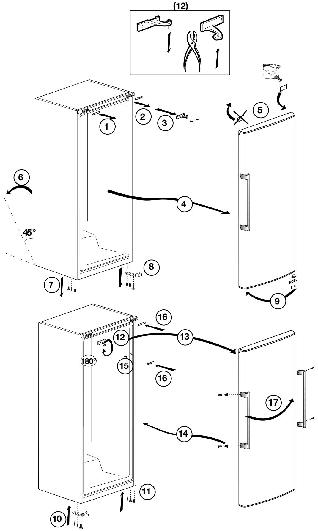 GRAM FS 3215-90 - Sådan vender du døren - 1