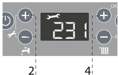 CHAFFOTEAUX ET MAURY CHAFFOTEAUX & MAURY INOA GREEN ULTRA - Accès au menu de : Affchage - réglage - diagnostique - 1