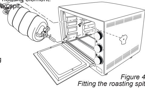 BESTRON AGL350 - OPERATION - Using the roasting spit - 2