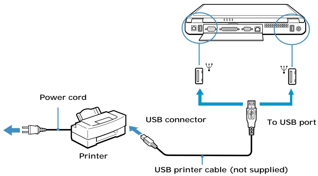 SONY PCGA-WMS5 - Connecting a USB Printer - 1
