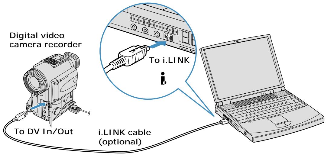 SONY PCGA-WMS5 - Connecting digital video camera recorder to i.LINK port - 1