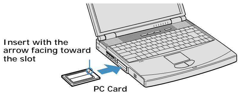 SONY PCGA-WMS5 - Inserting a PC Card - 1