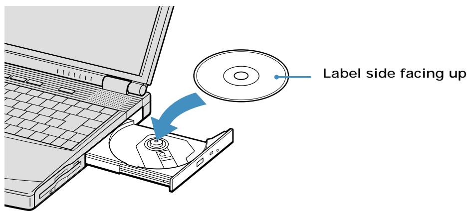 SONY PCGA-WMS5 - Inserting an optical disc - 1