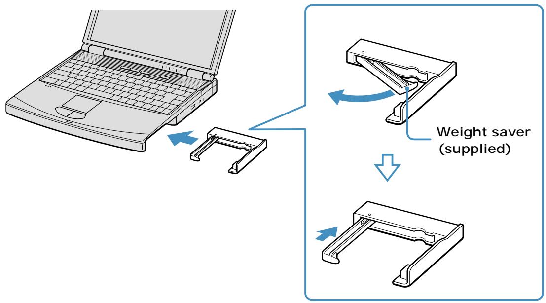 SONY PCGA-WMS5 - To attach the weight saver - 1