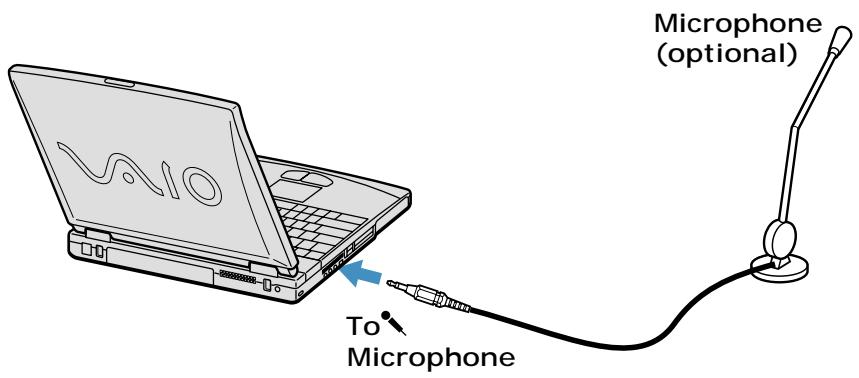 SONY PCGA-WMS5 - Connecting microphone to microphone jack - 1