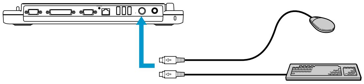 SONY PCGA-WMS5 - Connecting external mouse or keyboard to port replicator - 1