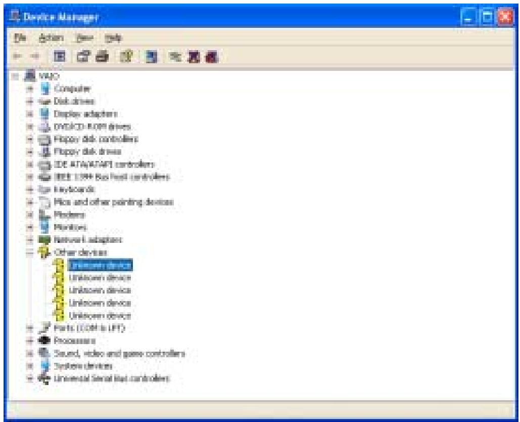 SONY PCGA-WMS5 - Device Manager screen - 1