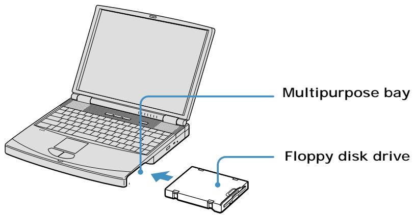 SONY PCGA-WMS5 - To reinsert the floppy disk drive - 1
