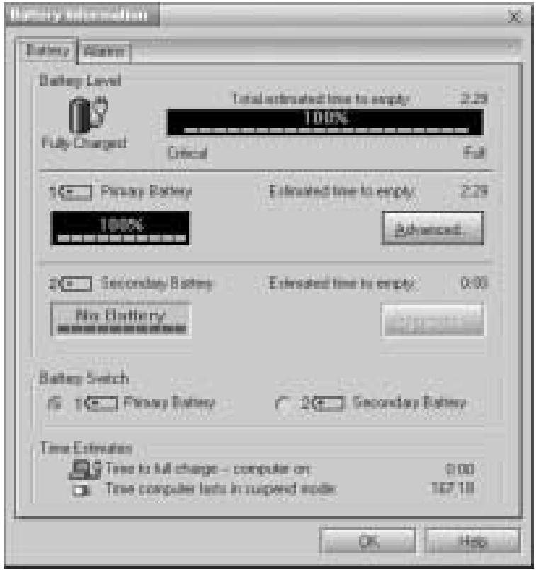 SONY PCGA-WMS5 - Battery Information Window - 1