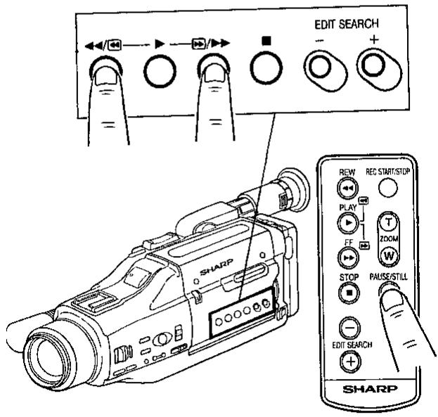 SHARP VL-ME 100 PRO  -  VL-ME100 PRO - Connexion au televiseur par l'intermediaire d'un magnetoscope avec selecteur d'entree - 2