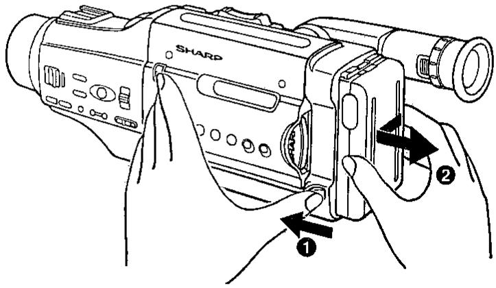 SHARP VL-ME 100 PRO  -  VL-ME100 PRO - Lorsque la batterie s'épuise - 1