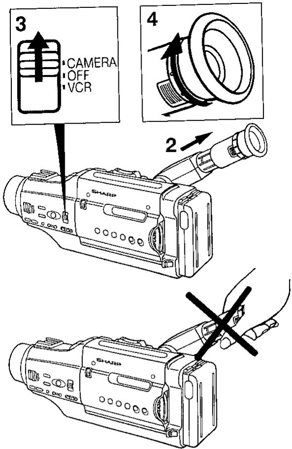 SHARP VL-ME 100 PRO  -  VL-ME100 PRO - Utilisation du VISEUR - 1