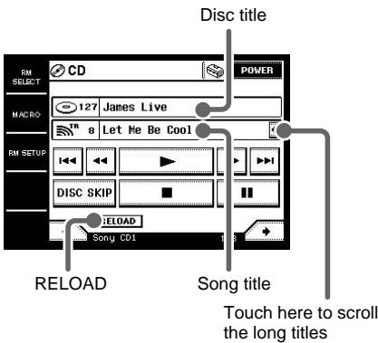 SONY RMT-TX100D - Select the CD player or MD deck in the RM SELECT screen. - 1