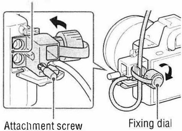 SONY ALPHA A580 - Attaching the cable protector - 1