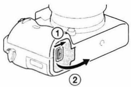 SONY ALPHA A580 - Charging the battery pack using the AC Adaptor - 2