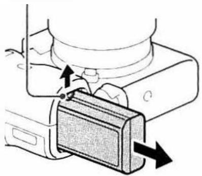 SONY ALPHA A580 - To remove the battery pack - 1