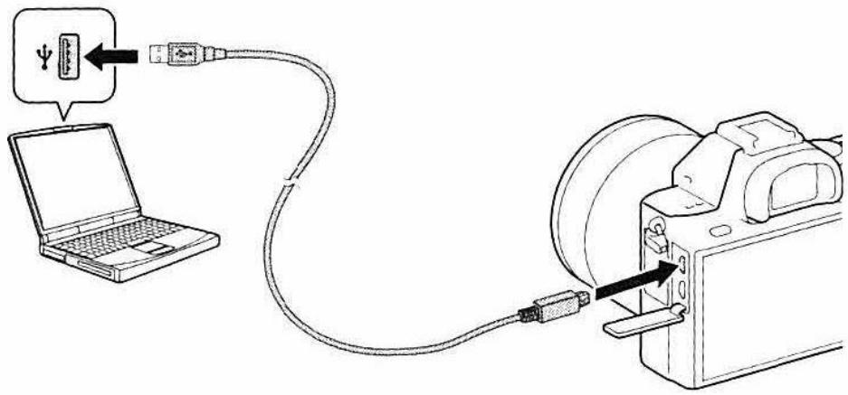 SONY ALPHA A580 - Charging by connecting to a computer - 1