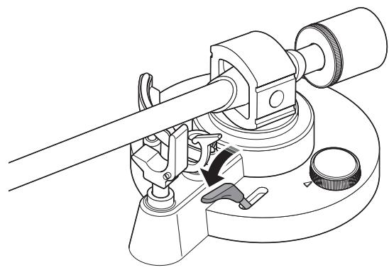 YAMAHA MUSICCAST VINYL 500 - Abaixe a alavanca de suspensao. - 1