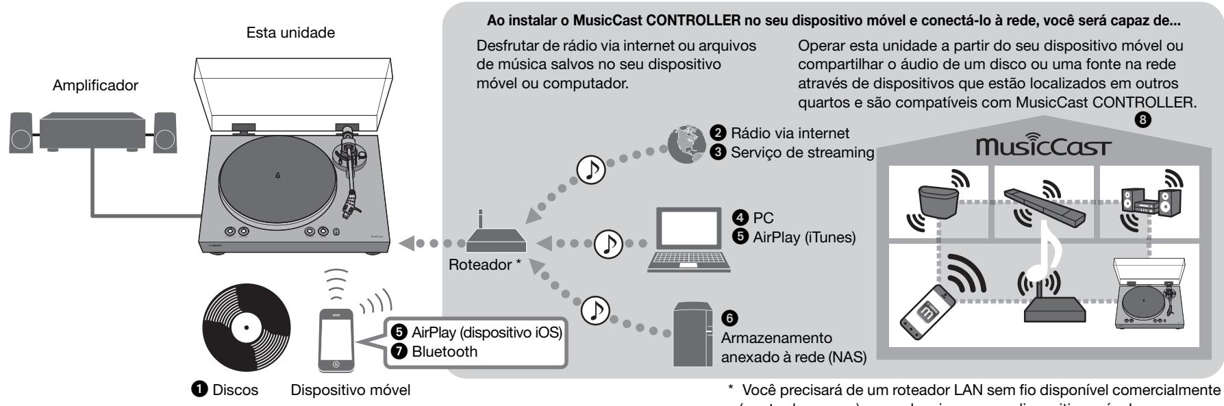 YAMAHA MUSICCAST VINYL 500 - O que você pode fazer com esta unidade - 1