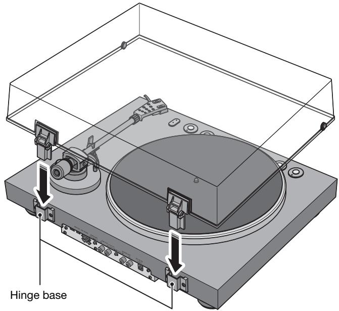 YAMAHA MUSICCAST VINYL 500 - Attaching the dust cover - 2