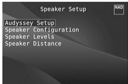 NAD T758 V3 - SPEAKER SETUP (DéFINITION DES HAUT-PARLEURS) - 1